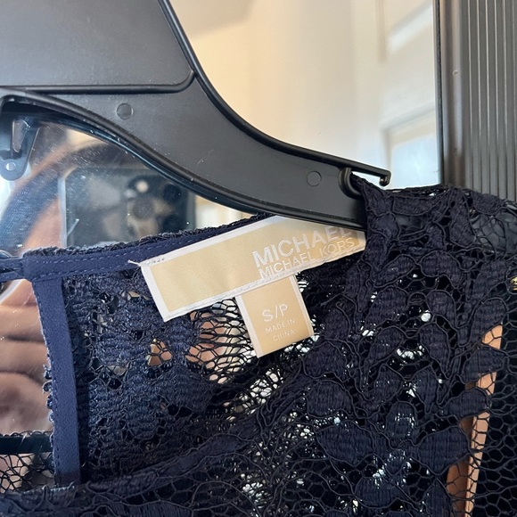 Michael Kors Lace Dress w/ Slip Navy Sz S - Picture 2 of 6